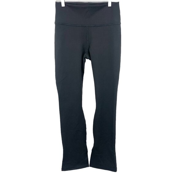 Fabletics Women Size Medium M Define PowerHold Black Leggings Flare Split New - Picture 1 of 8